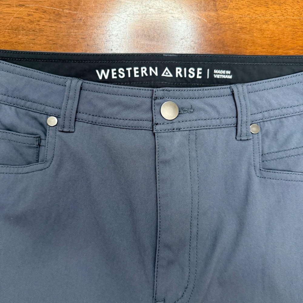 Western Rise Evolution Pants Mens 32 Grey Technical Performance Travel Stretch - Picture 4 of 16